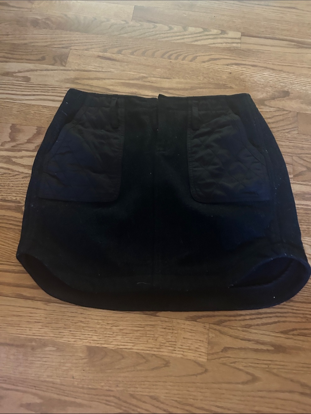 Madewell Black Mini Skirt with Quilted Front Pockets